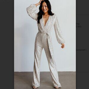 Baltic Born - Brussels Sequin Jumpsuit - Cream - M